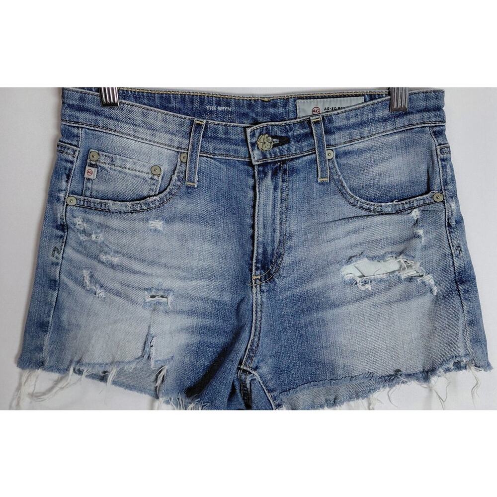 AG-ED Adriano Leather AG Goldschmied Denim Shorts Blue Size 25R